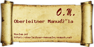 Oberleitner Manuéla névjegykártya